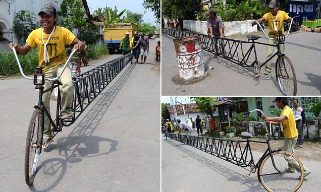 Sepeda Terpanjang dari Kediri jadi Berita di Mancanegara